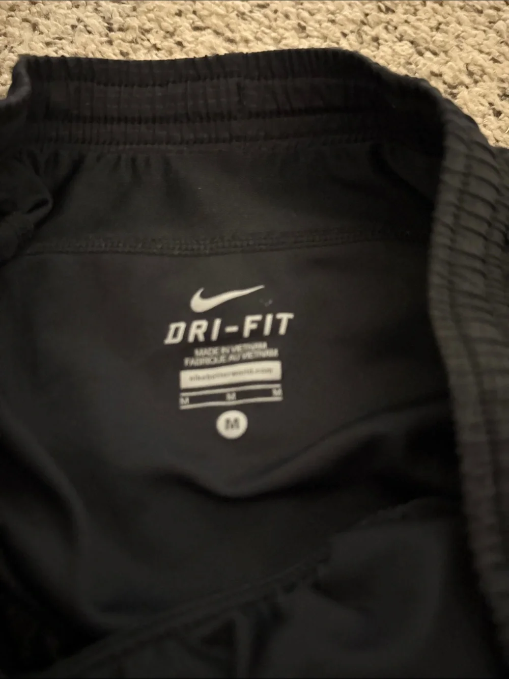 Nike Black Running Shorts with Silver Swoosh